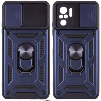 Чехол накладка Serge Ring Camshield Xiaomi Redmi Note 10/Note 10s/ Poco M5s Синяя