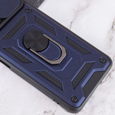 Чехол накладка Serge Ring Camshield Xiaomi Redmi Note 10/Note 10s/ Poco M5s Синяя