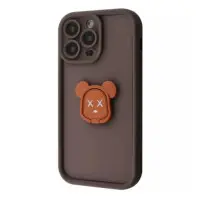 Чехол накладка Pretty  iPhone 15 Pro Max Медведь/Коричневая