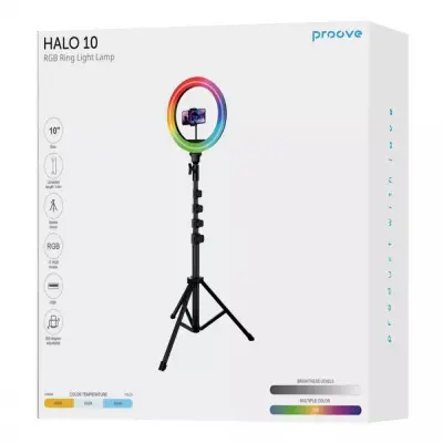 Кільцева лампа Proove Hallo (10inch) RGB
