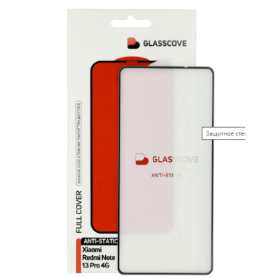 Защитное стекло Glasscove 3D Xiaomi Redmi Note 13 Pro 4G/Note 13 5G/Note 14S Чёрное