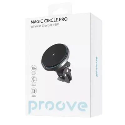 Автотримач Proove Magic Circle 15W Black, Чорний