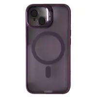 Чехол накладка Matte Fortable Camera Lens  iPhone 11 Темно-фиолетовая