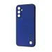 Чехол накладка Wave  Leather Samsung A145 (A14) Синяя