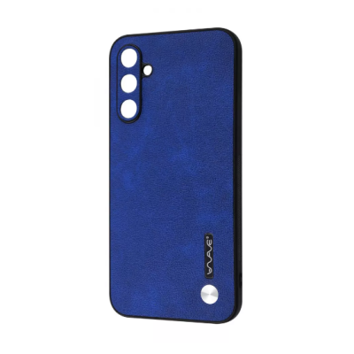 Накладка Wave  Leather Samsung A245 (A24) Синяя