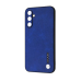 Чехол накладка Wave  Leather Samsung A245 (A24) Синяя