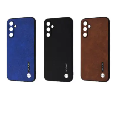 Чехол накладка Wave Leather Samsung A245 (A24) Синяя Чехол накладка Wave Leather Samsung A245 (A24) Синяя