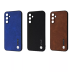 Чехол накладка Wave  Leather Samsung A245 (A24) Синяя