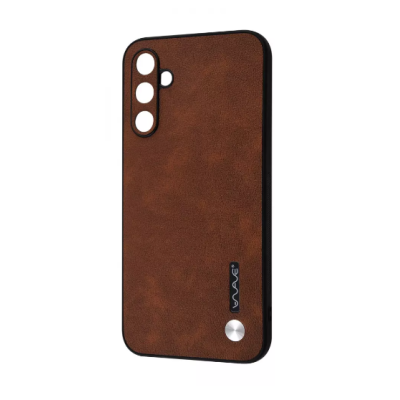 Чехол накладка Wave  Leather Samsung A245 (A24) Темно-коричневая