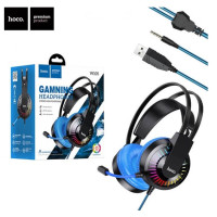 Накладні ігрові навушники-гарнітура з мікрофоном Hoco W105 Blue, Сині