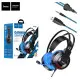 Накладные игровые наушники-гарнитура с микрофоном Hoco W103 Blue, Синие Накладные игровые наушники-гарнитура с микрофоном Hoco W103 Blue, Синие