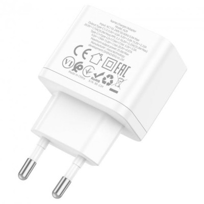 Сетевое зарядное устройство Hoco N29 PD+QC3.0 35W White, Белый