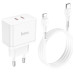 Сетевое зарядное устройство N29 PD+QC3.0 35W + Кабель Type-C to Lightning White, Белый