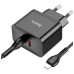 Сетевое зарядное устройство N29 PD+QC3.0 35W + Кабель Type-C to Lightning Black, Черный