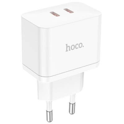 Мережевий зарядний пристрій Hoco N29 PD+QC3.0 35W Type-C to Type-C White, Білий