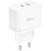 Мережевий зарядний пристрій Hoco N29 PD+QC3.0 35W + Кабель Type-C to Type-C White, Білий