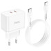 Сетевое зарядное устройство N29 PD+QC3.0 35W + Кабель Type-C to Type-C White, Белый
