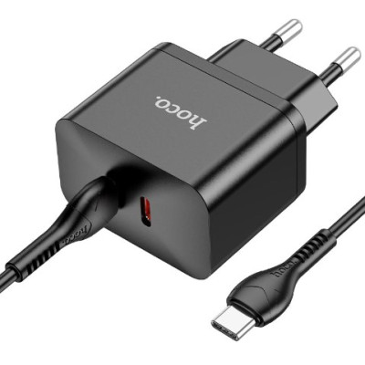 Сетевое зарядное устройство N29 PD+QC3.0 35W + Кабель Type-C to Type-C Black, Черный