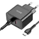 Мережевий зарядний пристрій Hoco N29 PD+QC3.0 35W + Кабель Type-C to Type-C Black, Чорний