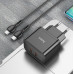 Мережевий зарядний пристрій Hoco N29 PD+QC3.0 35W Type-C to Type-C Black, Чорний
