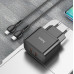 Сетевое зарядное устройство N29 PD+QC3.0 35W + Кабель Type-C to Type-C Black, Черный