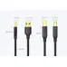 USB кабель для принтера Ugreen US135 AM-BM 1м Black, Черный