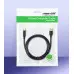 USB кабель для принтера Ugreen US135 AM-BM 1м Black, Черный