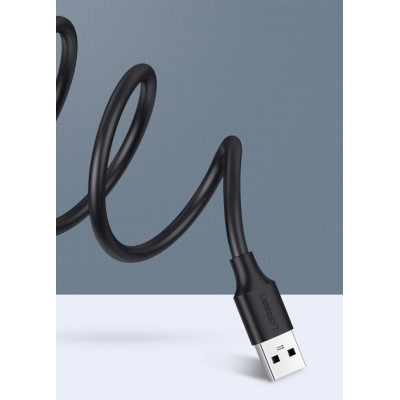 USB подовжувач Ugreen US103 USB2.0 Male to Female 1.5м Чорний