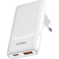 Мережевий зарядний пристрій Gelius VoltX GP-HC067 GaN 65W 1PD+1USB White, Білий