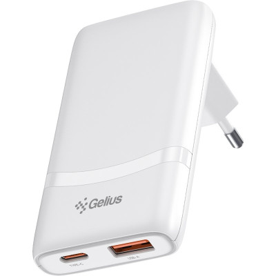 Мережевий зарядний пристрій Gelius VoltX GP-HC067 GaN 65W 1PD+1USB White, Білий