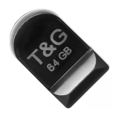 Флеш пам\'ять USB 64Gb T&G Shorty 010 Black, Чорний