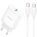 Сетевое зарядное устройство C104A PD 20W + Кабель Type-C to Type-C White, Белый