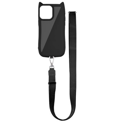Чехол Накладка Getman Cat with Straps iPhone 13/ iPhone 14 Черная