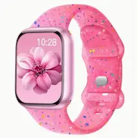 Ремешок Apple Watch 38мм Силикон Confetti Розовый