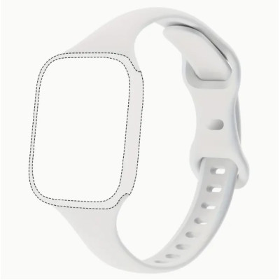 Ремешок Apple Watch 42мм Силикон Ультратонкий Белый