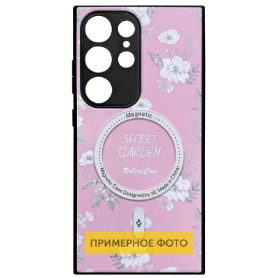 Чехол накладка Secret Garden with MagSafe Samsung S926 (S24+) Розовая