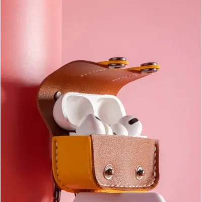 Чохол для навушників AirPods 4 Briefcase (Brown/Yellow)