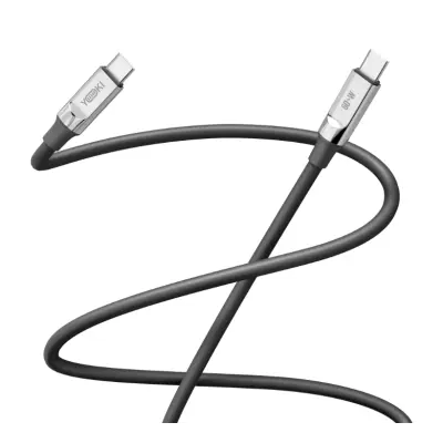 Кабель дата Yoki Type-C to Type-C 1м 60W Чёрно-серый (YK-CAUL614M2)