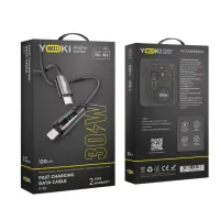 Кабель дата Yoki Type-C to Lightning 30W 1.2м Черный (YK-CADI885M2)