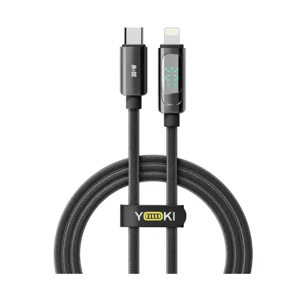 Кабель дата Yoki Type-C to Lightning 30W 1.2м Черный (YK-CADI885M2)