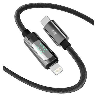 Кабель дата Yoki Type-C to Lightning 30W 1.2м Черный (YK-CADI885M2)