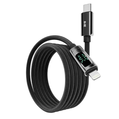 Кабель дата Yoki Type-C to Lightning 30W 1.2м Черный (YK-CADI885M2)