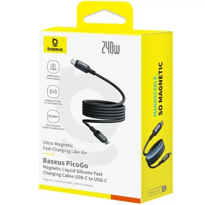 Кабель дата Baseus PicoGoType-C to Type-C 2м 240W Черный Кабель дата Baseus PicoGoType-C to Type-C 2м 240W Черный