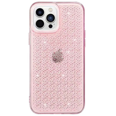 Чехол накладка Shine iPhone 12/12 Pro Розовая