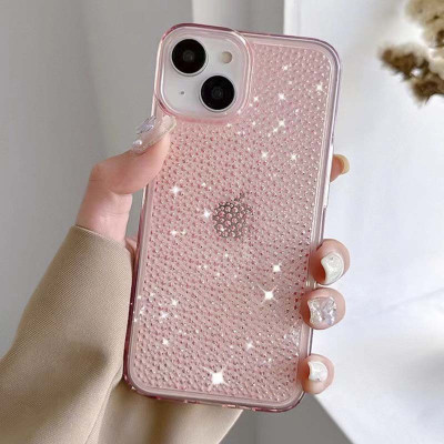 Чехол накладка Shine iPhone 13/ iPhone 14 Розовая