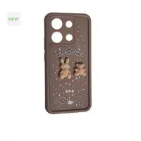 Чехол Накладка Best Fiend Xiaomi Redmi Note 14 4G Коричневая
