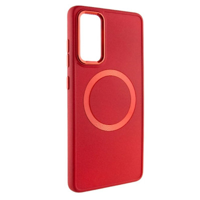 Чехол накладка Bonbon Metal MagSafe Xiaomi Redmi Note 11/ Note 11S Красный