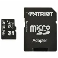 Карта пам\'яті Micro SD 64Gb Patriot (UHS-1) Class10+Адаптер Карта пам\'яті Micro SD 64Gb Patriot (UHS-1) Class10+Адаптер