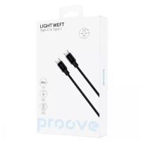 Кабель Proove Light Weft Type-C to Type-C 60W 1м Чорний Кабель Proove Light Weft Type-C to Type-C 60W 1м Чорний