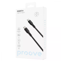 Кабель Proove Rebirth Type-C to Type-C 60W 1м Чорний Кабель Proove Rebirth Type-C to Type-C 60W 1м Чорний